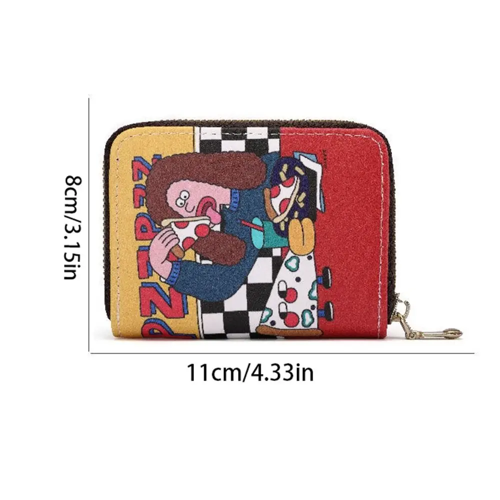 Pu кожен печат портфейл сладък аниме карикатура цип чантата промяна чантата монета чантата притежателя на карта Изображение 4