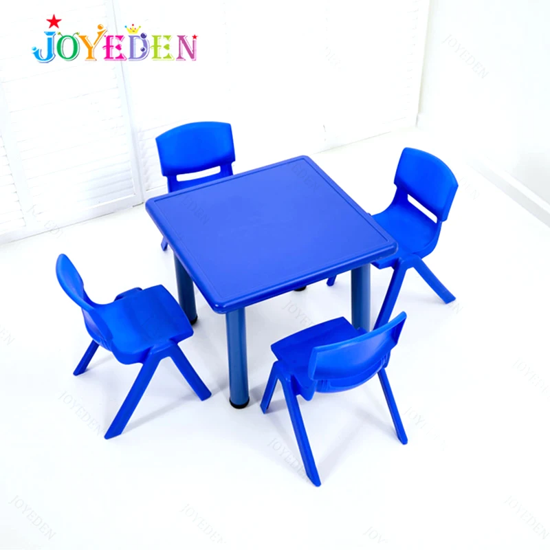 луксозни детски мебели регулируема детска учебна маса и комплект 4 стола училищни мебели, използвани за деца Изображение 4