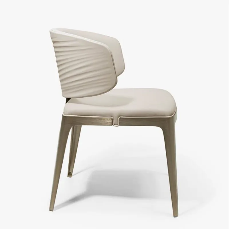 Модерен дизайн бар стол метална кожа рецепция брояч трапезни столове маникюр Nordic Sillas пара Comedor Stuhl мебели YX50BY Изображение 4