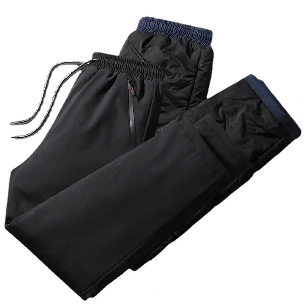 Мъжки ежедневни панталони с цип джобни панталони Ветроупорни мъжки зимни панталони с подсилени джобове с цип Универсален за случайни Изображение 4