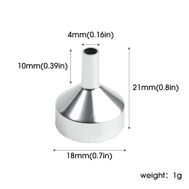 5Pcs мини фуния от неръждаема стомана кухненско масло течна фуния с подвижен филтър широка уста фуния за консервиране кухненски инструменти Изображение 5