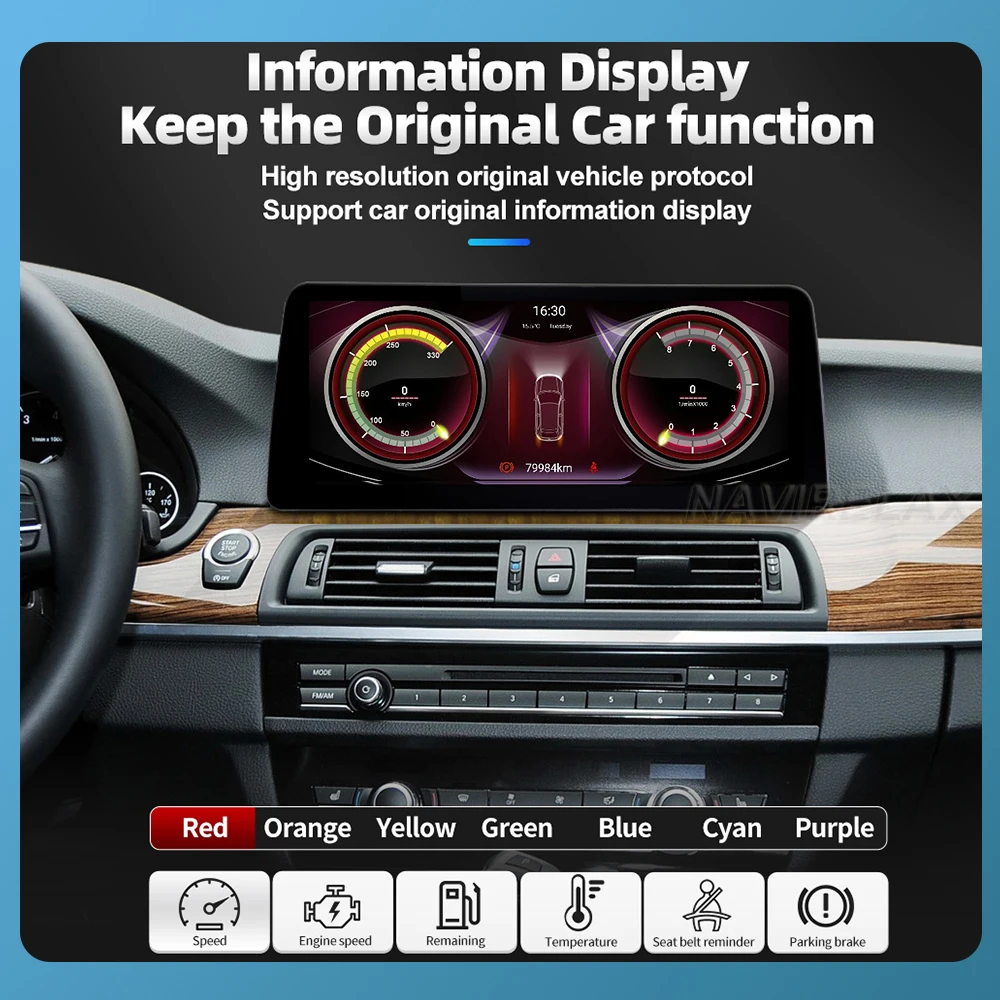 Android 12 Автомобилно радио за BMW Серия 1 F20 F21 / Серия 3 F30 F31 F34 / 4 Серия F32 F33 F36 Carplay Екран Видео плейър GPS Navi Изображение 5