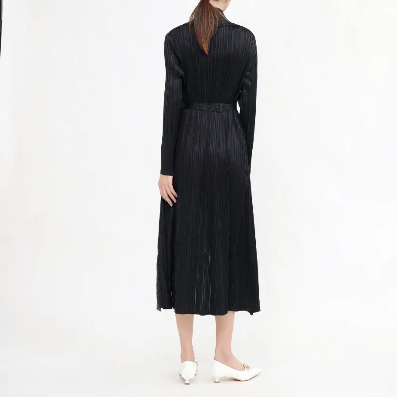 Miyake плисирана жилетка с дълъг ръкав тренчкот случайни универсален модерен дамски яке Изображение 5