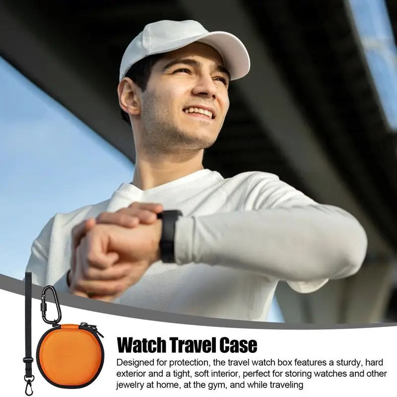 Watch Travel Case Универсален калъф за пътуване на часовник Водоустойчива единична кутия за съхранение на часовник с каишка Органайзер за часовник Изображение 5