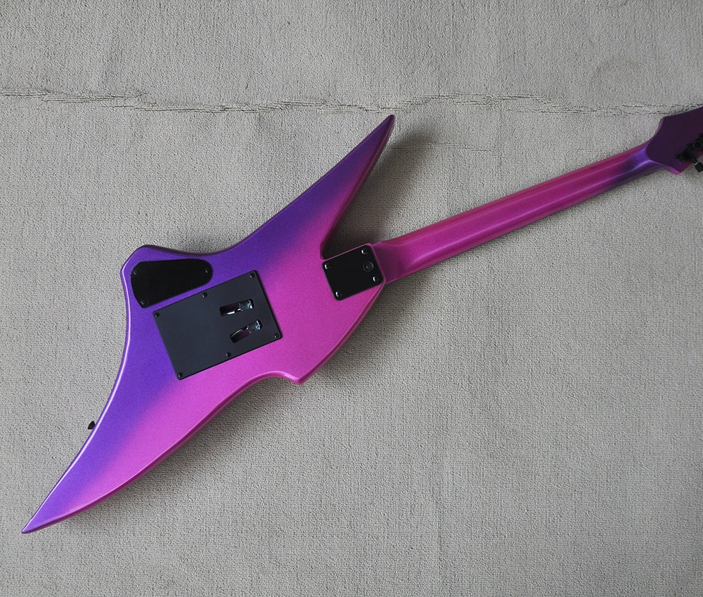  лилава 6 струнна електрическа китара с фретборд от палисандрово дърво, може да бъде персонализирана Изображение 5