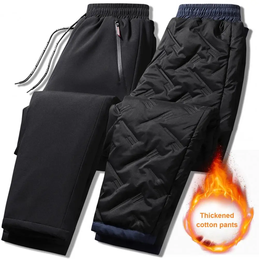 Мъжки ежедневни панталони с цип джобни панталони Ветроупорни мъжки зимни панталони с подсилени джобове с цип Универсален за случайни Изображение 5