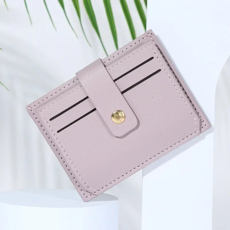 Нова чанта карта чанта PU кожа жени проста мода класически плътен цвят рисувам колан бутон чантата жена Изображение 5