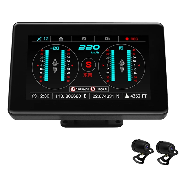 Сензорен екран C20-M автомобил GPS проектор Скорост на превозното средство Компас Ниво на бордовия дисплей Аларма 128G Изображение 5