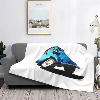 Blue Bubble Car Super Warm Soft Blankets Throw On Sofa / Bed / Travel Isetta Bubble Car Microcar 3 Wheeler Red German Car Europe