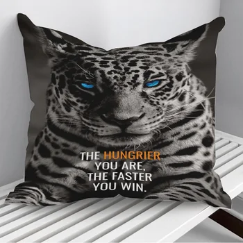 Blue леопард хвърлят възглавници възглавница покритие на диван дома декор 45 * 45 см 40 * 40 см подарък калъфка Cojines дропшипинг