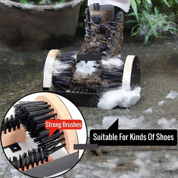 Boot четка за вътрешно и външно почистване Четки за обувки Найлонова копринена четка за ботуши All Weather Industrial Shoe Cleaner & Scraper Brush