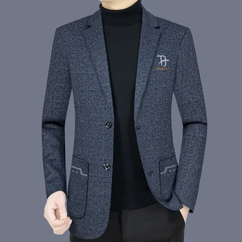 Boutique Fashion Gentleman British Style Casual Everything Elegant Comfortable Solid Color Marriage Business Slim Career Blazer