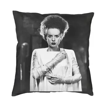 Bride Of Frankenstein калъфка за възглавница 40x40cm диван Хелоуин филм на ужасите луксозна възглавница покритие мека калъфка