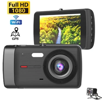 Car DVR WiFi Full HD 1080P Dash Cam Vehicle Camera Drive Видеорекордер Паркинг монитор Нощно виждане Черна кутия Dashcam GPS Track