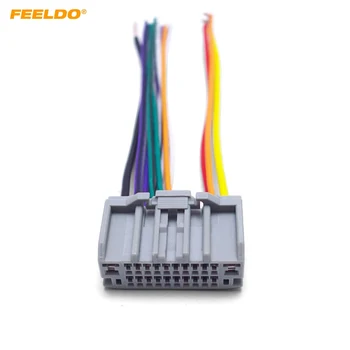 FEELDO 1PC кола аудио стерео окабеляване адаптер щепсел за Jeep Wrangler / компас OEM фабрика радио CD / DVD