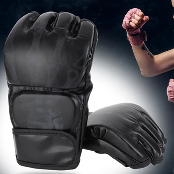 Half Fingers MMA бойни ръкавици удобни лесни за използване трайни здрави дишащи боксови ръкавици за мъже
