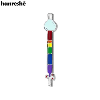 Hanreshe хроматография цветна тръба емайл брошка ПИН наука химия физика ревера раница колоритен значка бижута за студент