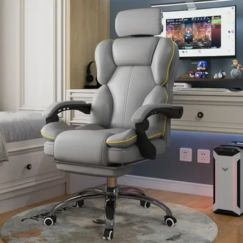HOOKI Официален нов игрален стол Домашен компютърен стол Удобен дълъг седящ игрален стол Офис облегалка Ергономичен стол Live B