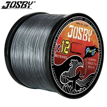 JOSBY плетен супер силен 12 нишки кабел издръжлив мултифиламент PE 300M 500M 1000M 100M японски соленоводни риболовни линии