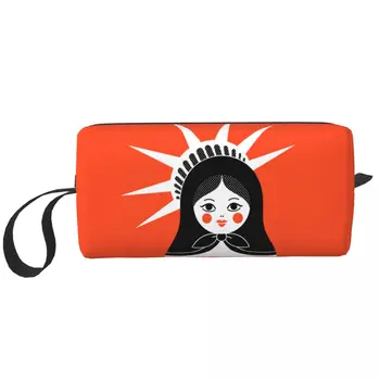 Kawaii руска кукла Liberty пътуване тоалетна чанта за жени козметичен грим организатор красота съхранение чанти Dopp комплект кутия случай