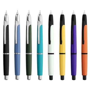 Majohn A2 Press Fountain Pen Extra Fine Nib, прибираща се смола писане мастило писалка с конвертор