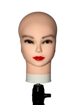 ModelheadTeachingheadMannequinheadTrainingheadНова женска плешива глава за манекен с държач за стойка