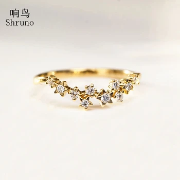 Moissanite пръстен твърд 10K жълто / розово / бяло злато VVS / DEF цвят тест положителен Moissanite диамантен пръстен за жени фини бижута подарък