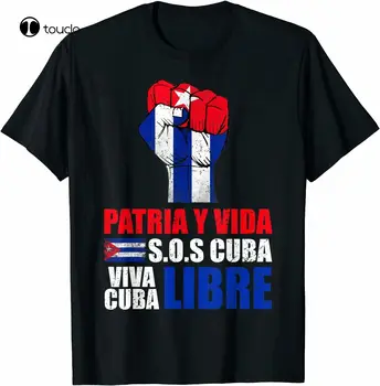 New Viva Cuba Libre, Знаме на Куба, Свободна Куба, Куба Sos Cuba - T Shirt Xs-5Xl Tee Shirt Cotton T Shirt Custom Aldult Teen Unisex