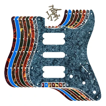 Pleroo Персонализирани части за китара -За 72'11 винт дупка стандарт St HSH PLAYER СЕРИЯ ПИКАПИ Китара Pickguard надраскване плоча многоцветен