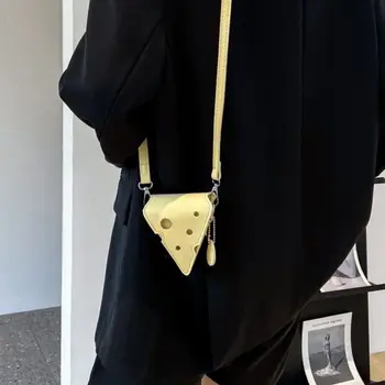PU смешно изящни сирене форма слушалка червило монети чанта рамо пратеник портмонета жени crossbody чанта