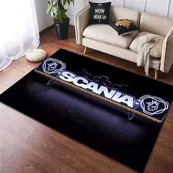 S-SCANIA камион лого отпечатани голям килим тенденция ретро хол спалня декорация баня кухня вход нехлъзгащ килим