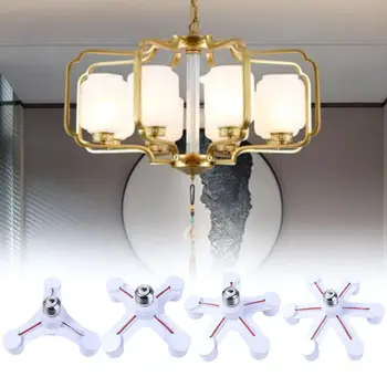 Socket база конвертори огнеупорни домашно осветление осветление аксесоари E27 сплитер лампа притежател конвертори светлина адаптер