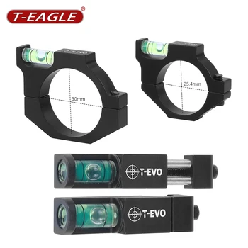 T-EAGLE Tevo Metal Bubble Level Set за 25.4mm / 30mm Tube Rifle Scope Mount Holder Tactical Optics Sight Ring Spirit Level