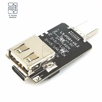 USB-C PD QC спусъка адаптер кабел връзка детектор 9V 12V 15V 20V DC регулируемо напрежение захранващ модул 5A тип-C вход