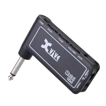 Xvive GA4 Метален мини преносим акумулаторен електрически китарен усилвател за слушалки