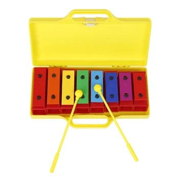 Xylophone Glockenspiel 8 Ноти Хроматични резонаторни камбани с кутия музикална играчка