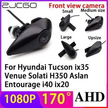 ZJCGO AHD 1080P LOGO Паркинг за автомобили Камера за преден изглед Водоустойчива за Hyundai Tucson ix35 Място Solati H350 Aslan Entourage i40 ix20