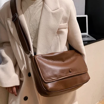 Висококачествени жени Pu кожа рамо пратеник чанти моден дизайнер голям капацитет дами Crossbody чанти за жени голяма пазарска чанта