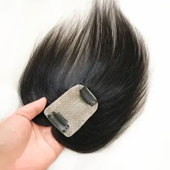 Дамски топър Аксесоари за човешка коса Копринена основа за коса Bang 5x8cm копринена основа замяна женски прически