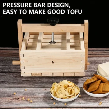 Домашна машина за производство на сирене от тофу и машина за пресоване на плат с три кърпа за сирене за направата на рамка за мухъл на тофу