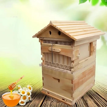 Дървени пчелни кошери с покрив Автоматично пчеларско хотелско пчеларско оборудване Пчеларски инструмент за събиране на мед Apicoltura Bees Box R