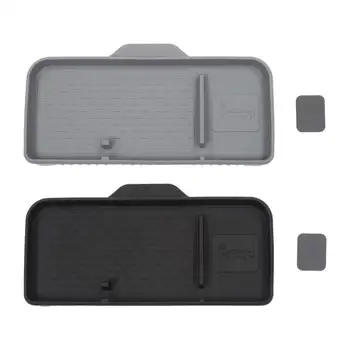 За автомобил Модел 3 Y Тава за съхранение на табла за управление ETC Противоплъзгаща конзола Кутия за съхранение зад екрана на автомобила Задна силиконова кутия за съхранение