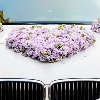 Зелен държач за цветя с форма на сърце Сватбена декорация Лек лесен за използване издънка цвете плоча за кола градина цветар