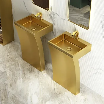 Златна колона мивка интегрирана подова мивка Хотел баня басейн творчески колона басейн