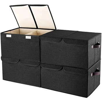 Кутия за съхранение на дрехи с капак, кутия за домашна закуска, играчка и други предмети, кошница за сортиране на резервни копия на автомобили ПРОСТАТА2862