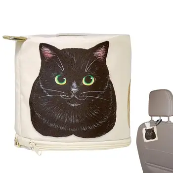 Кутия за съхранение на котешка салфетка карикатура котка тъкан кутия котка хартия контейнер притежателя декоративни лицето тъкан кутия притежателя за домашен офис