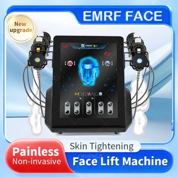 Лифтинг на лицето EMR / RF Мускулно тонизиране Повдигане на лицето Стягане на кожата Увеличаване на мускулната Ems Изграждане на анти-стареене машина за лице за