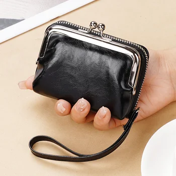 Луксозна катарама монета чанта цип съединител притежател на карта чанта дами ID притежателя на кредитна карта портфейл корейски дизайнер жени модни портфейли