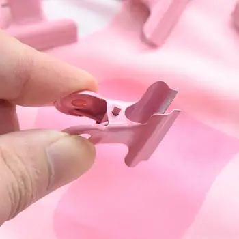 Мода сладък розов метален свързващ клип за бележка фото хартия пощенска картичка съхранение