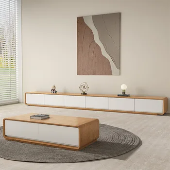 Модерна проста стойка за маса Всекидневна Скандинавско изкуство Дизайн Бяла Красива Универсална Кабинет Етаж за съхранение Muebles Мебели за дома
